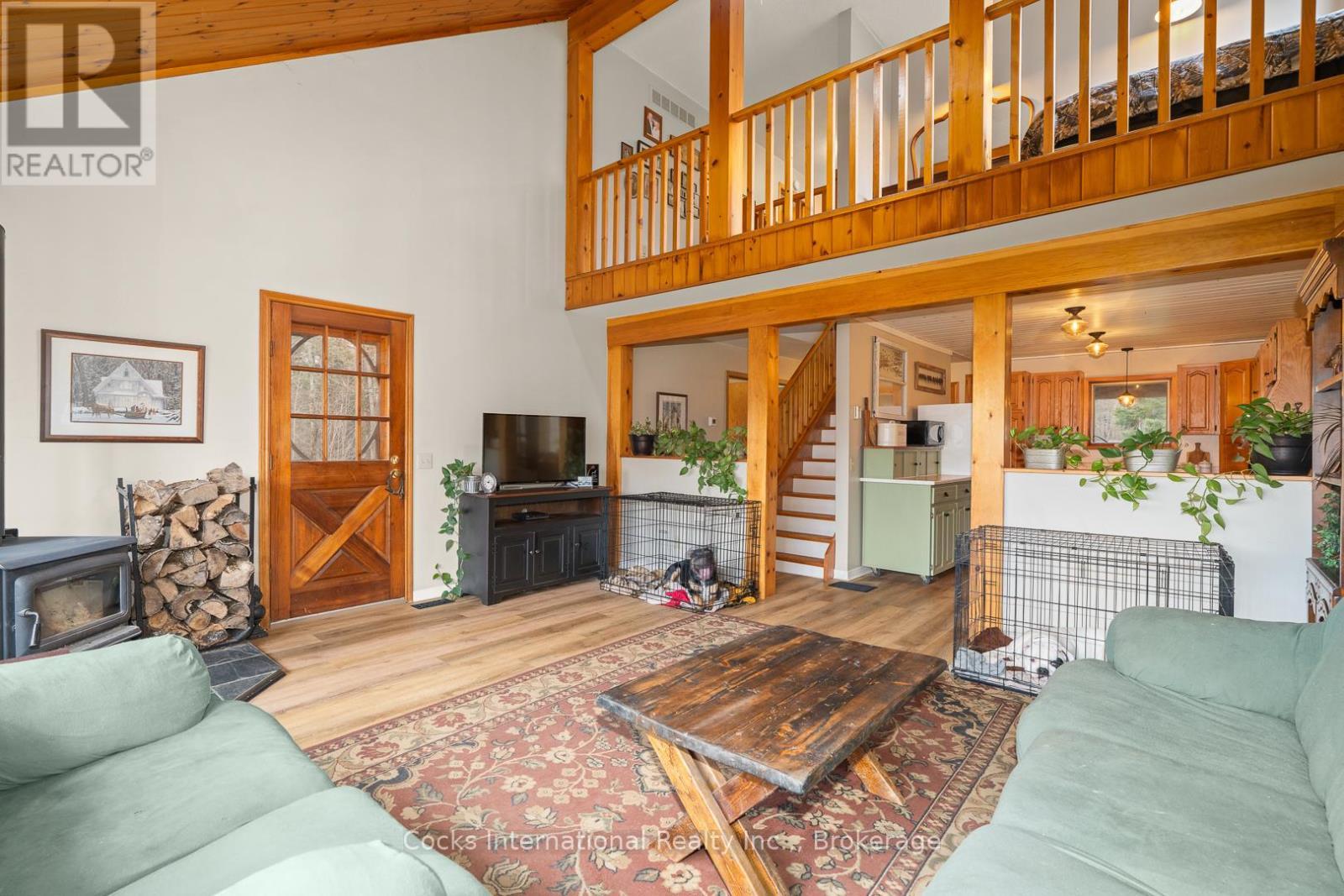 621 Chapman Strong Road, Strong, ON - Indoor Photo Showing Other Room With Fireplace