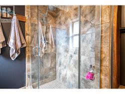 gorgeous tile and glass shower -