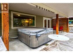 covered are a with hot tub -