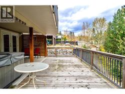 partially covered cedar deck -