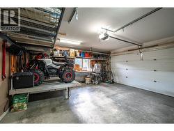 spacious double garage with man door -