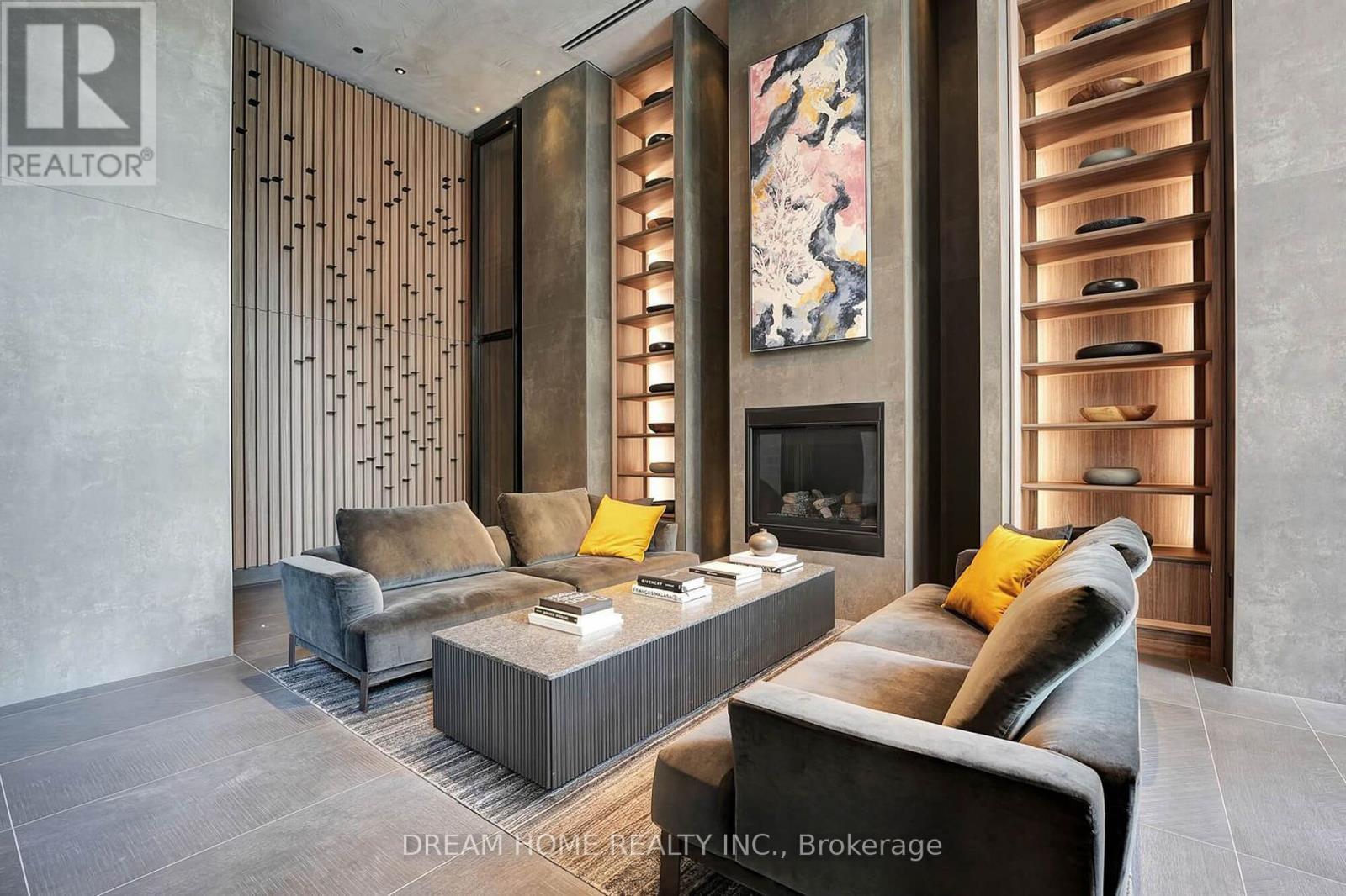 1413 - 55 Charles Street, Toronto, ON - Indoor Photo Showing Living Room With Fireplace