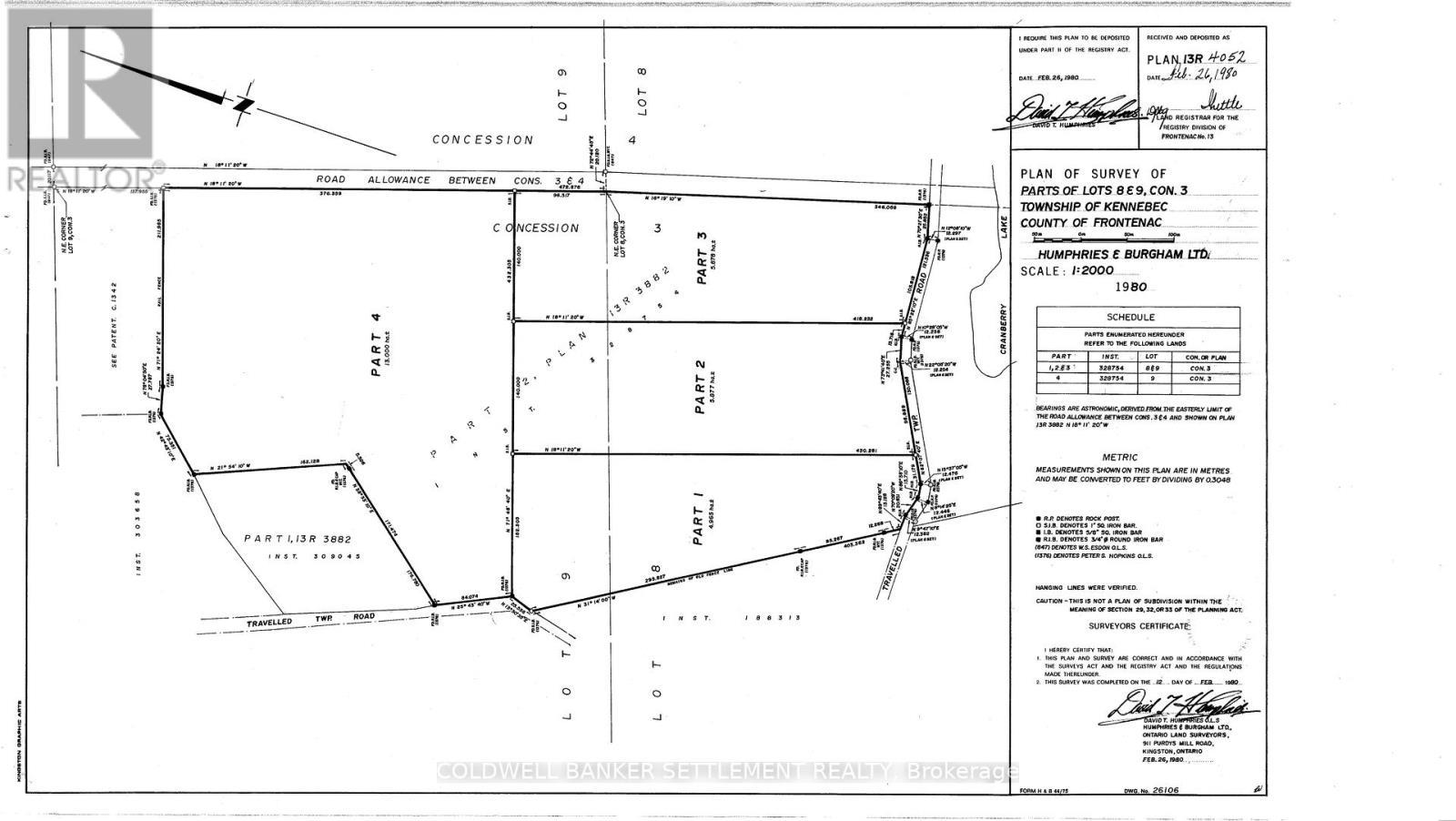PART 1 in Survey - 0 Cranberry Lake Road, Frontenac (Frontenac Centre), ON