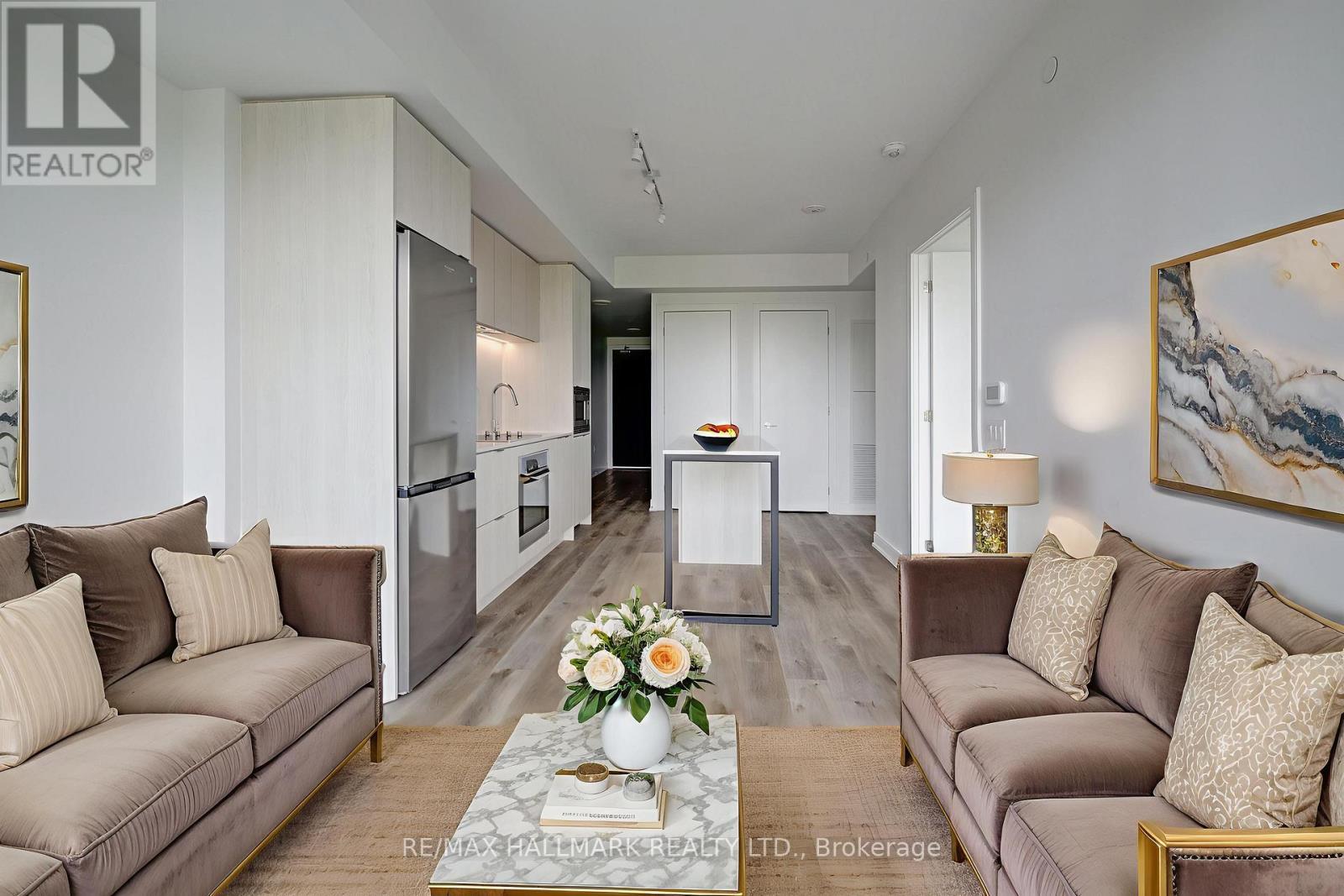 Virtually Staged - 401 - 3009 Novar Road, Mississauga, ON - Indoor Photo Showing Living Room