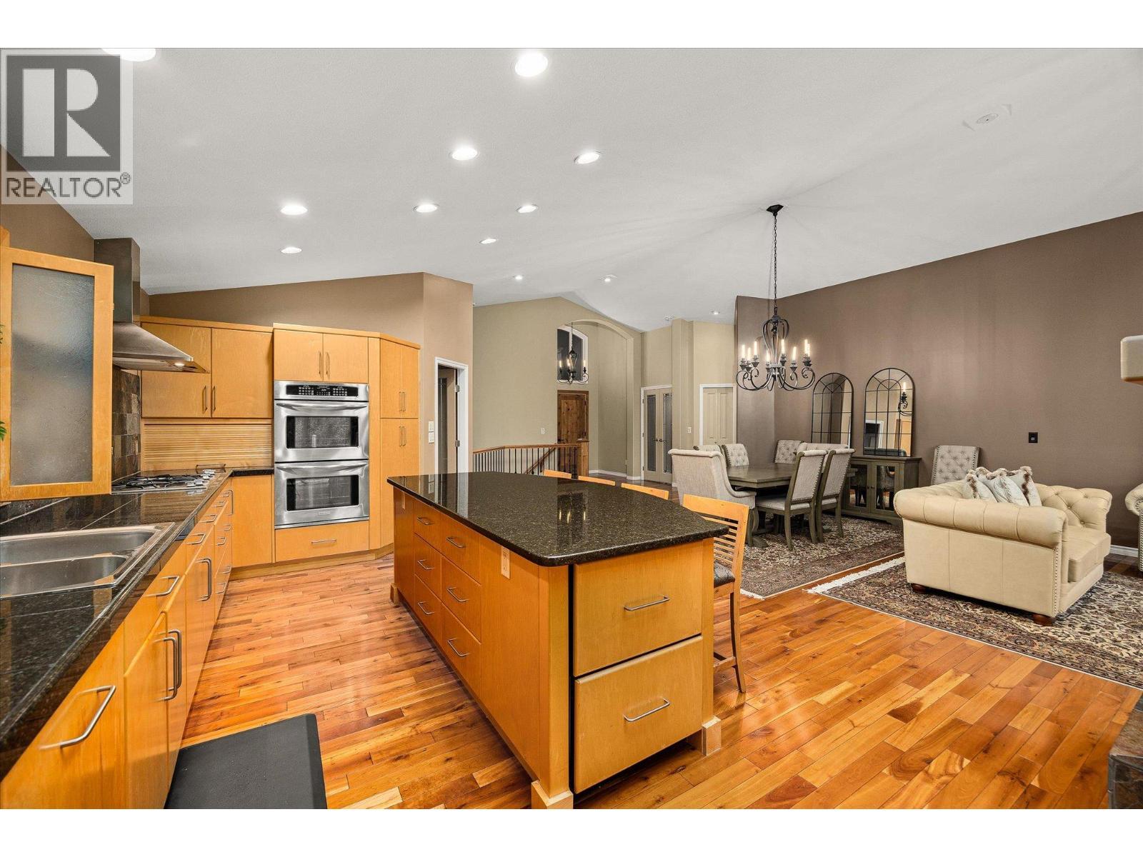 3929 Gallaghers Circle, Kelowna, BC - Indoor Photo Showing Kitchen With Double Sink