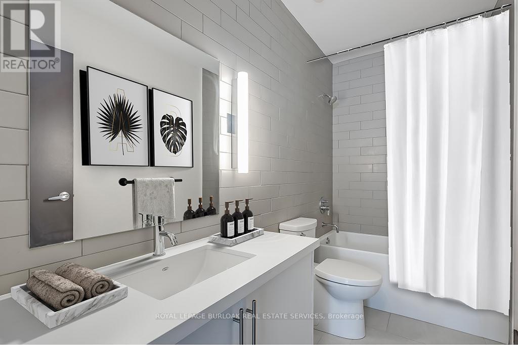 Bathroom/ Virtually Staged - 201 - 121 King Street E, Hamilton, ON - Indoor Photo Showing Bathroom