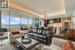 Floor to ceiling windows all through the unit -
