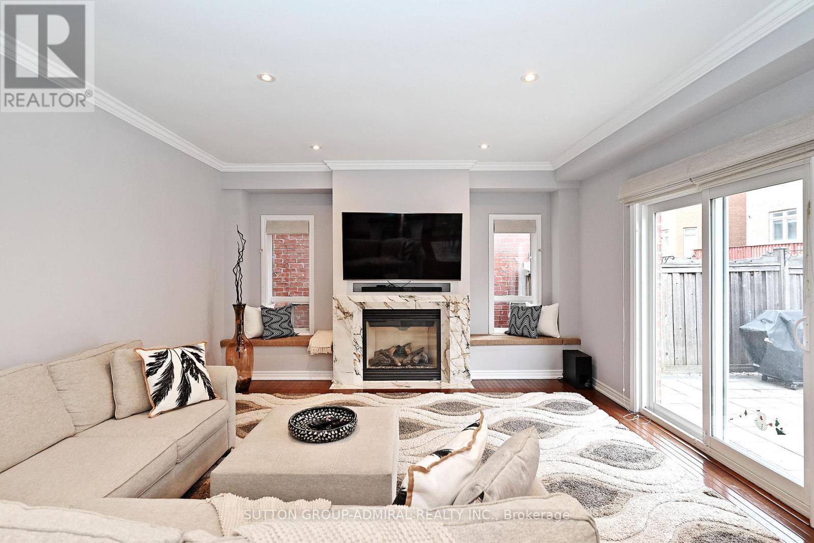 32 Seabreeze Avenue, Vaughan, ON - Indoor Photo Showing Living Room With Fireplace