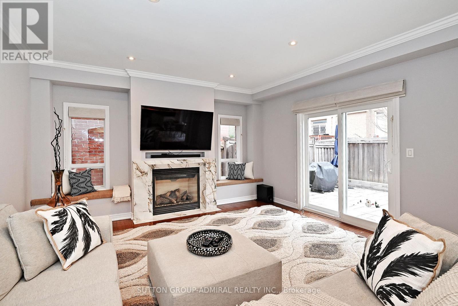 32 Seabreeze Avenue, Vaughan, ON - Indoor Photo Showing Living Room With Fireplace