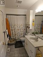 Main floor 4 pce bathroom. Ceramic flooring -