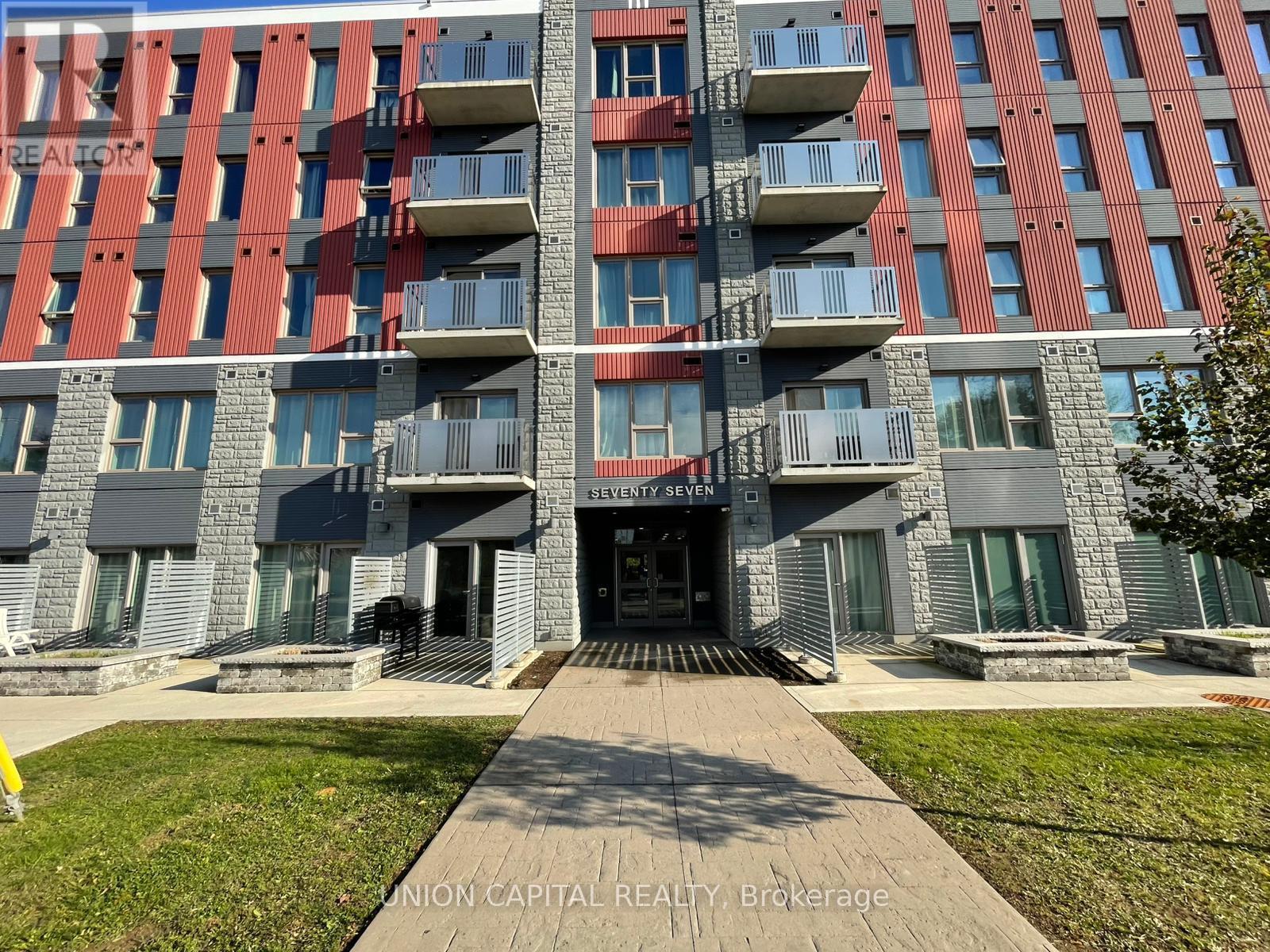 120 - 77 Leland Street, Hamilton, ON - Outdoor With Facade