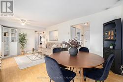 Dining room overlooking the large living room -