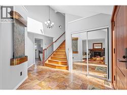 Take the stairs to the bedrooms upstairs -