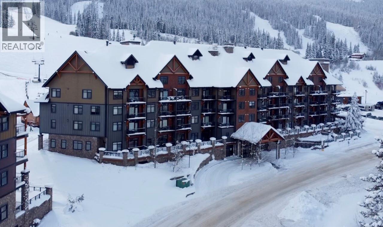 1549 Kicking Horse Trail Unit# 415 (A&B), Golden, BC - Outdoor With Balcony With Facade