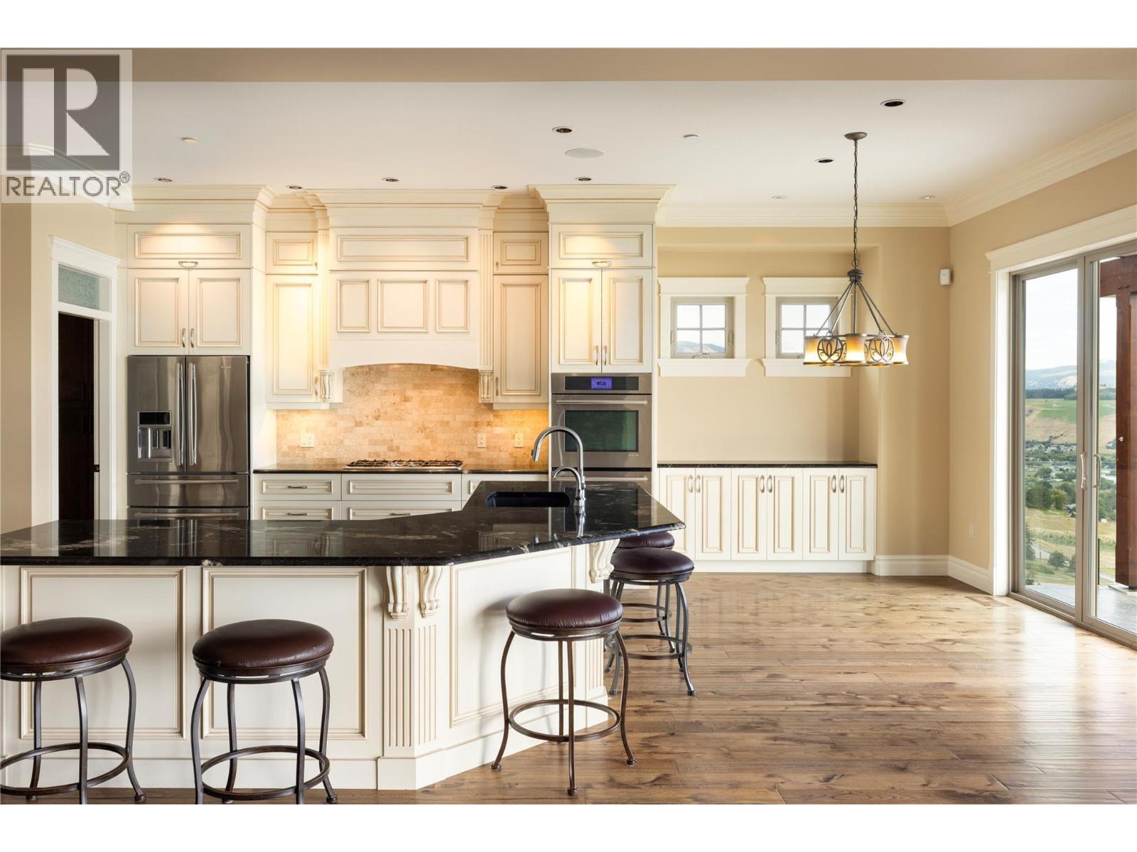 Custom Kitchen and Dining Area - 108 Vineyard Way, Vernon, BC - Indoor Photo Showing Kitchen With Upgraded Kitchen