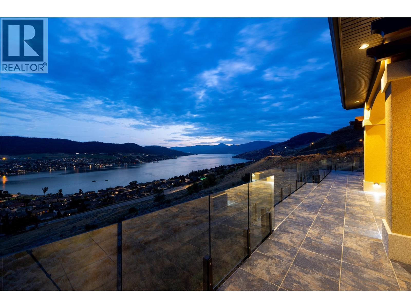 View at sunset - 108 Vineyard Way, Vernon, BC - Outdoor With Body Of Water With View