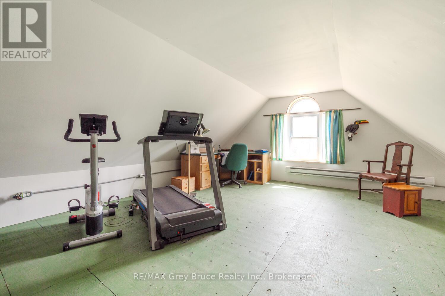 bedroom #1 above garage - 20 Maple Drive, Northern Bruce Peninsula, ON - Indoor Photo Showing Gym Room