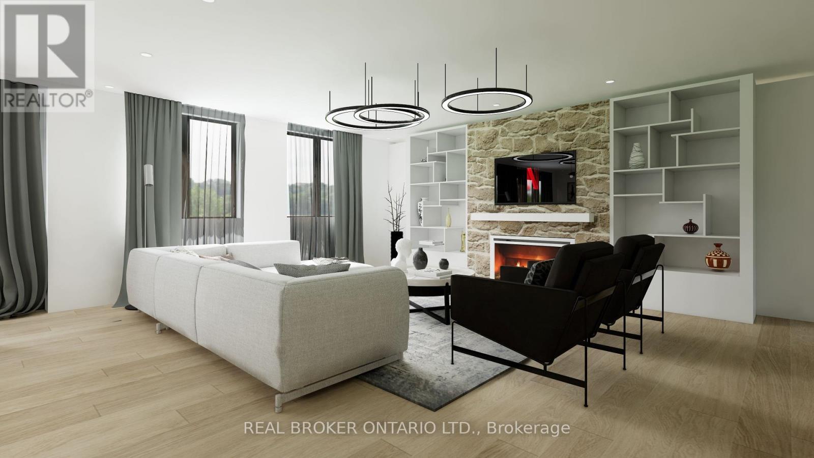 1757 4Th Concession Road, Norfolk, ON - Indoor With Fireplace