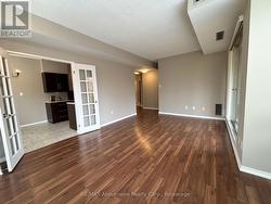 French door entry to the eat-in kitchen -