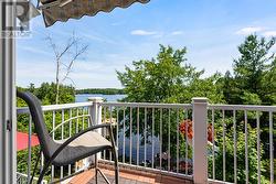 Primary bedroom's private balcony -