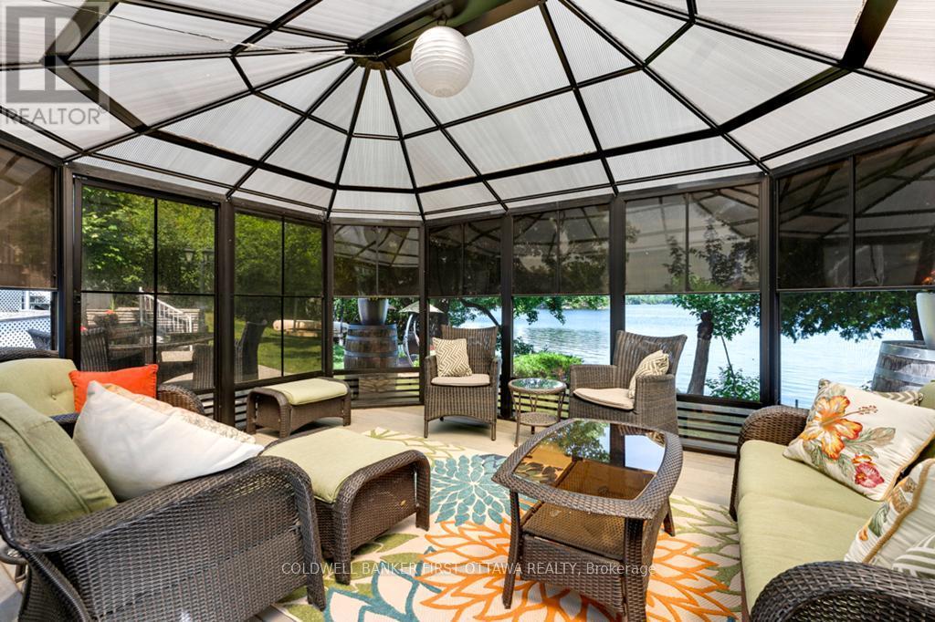 Gazebo has Weatherall windows and aluminum frame - 320 Pike Lake Route 12 Road, Tay Valley, ON - Indoor