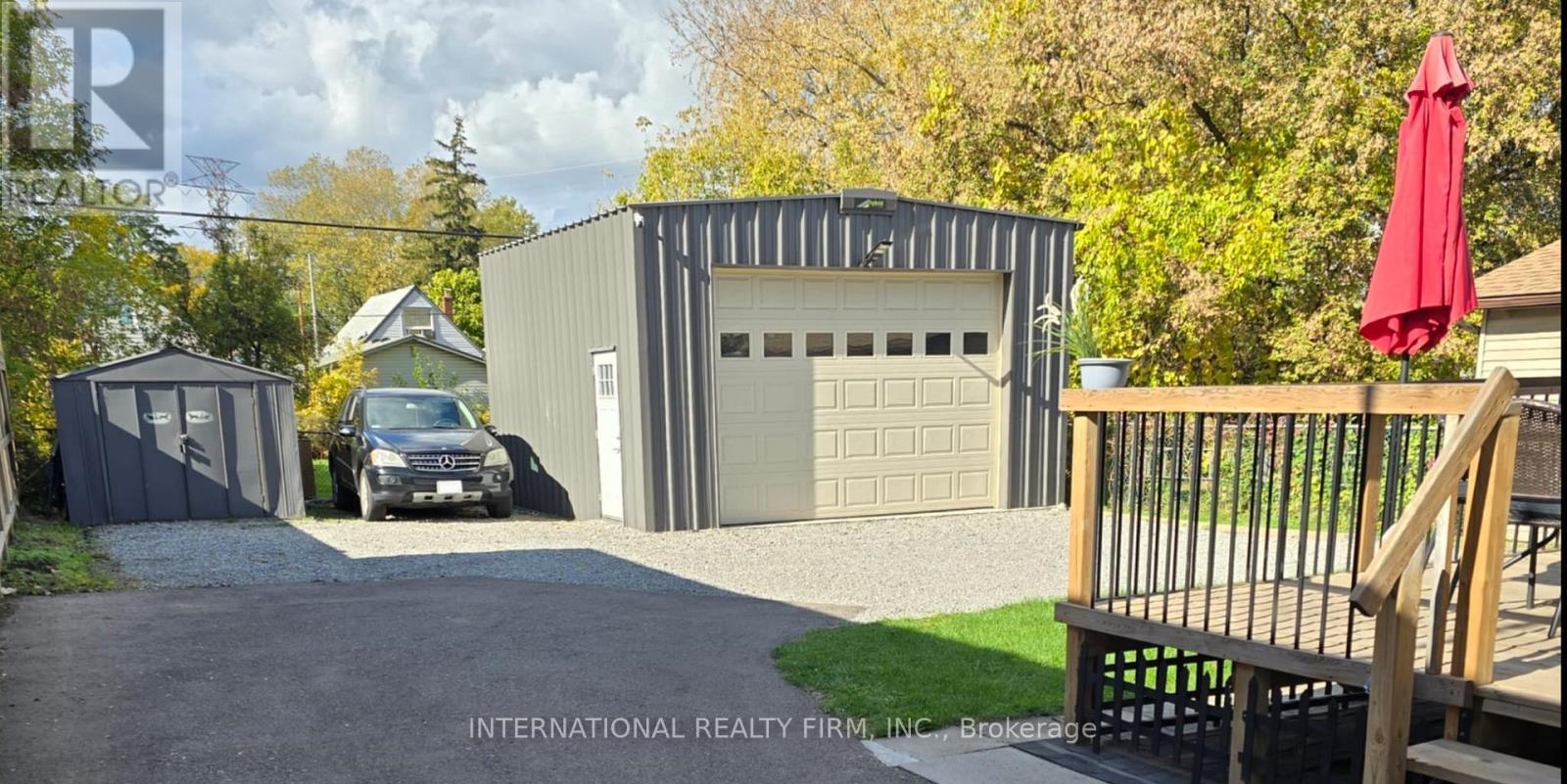 2 Car Garage - Or Men's Cave - 731 Knox Avenue, Hamilton, ON - Outdoor With Exterior