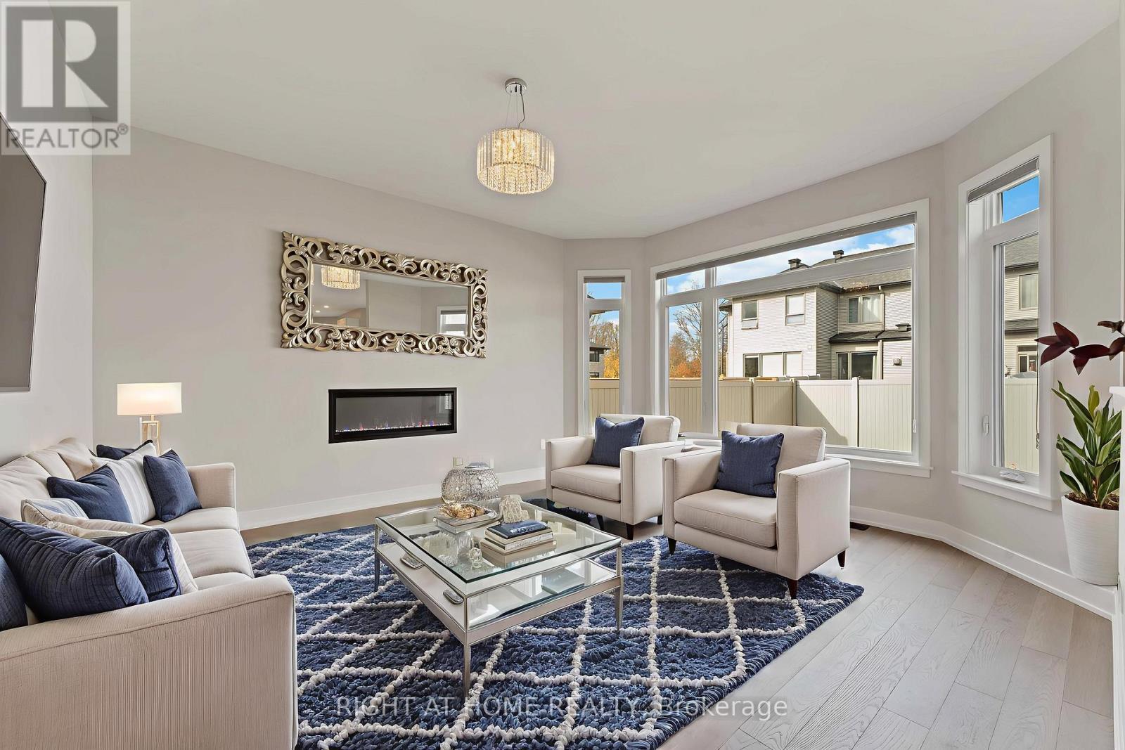 203 Osterley Way, Ottawa, ON - Indoor Photo Showing Living Room With Fireplace