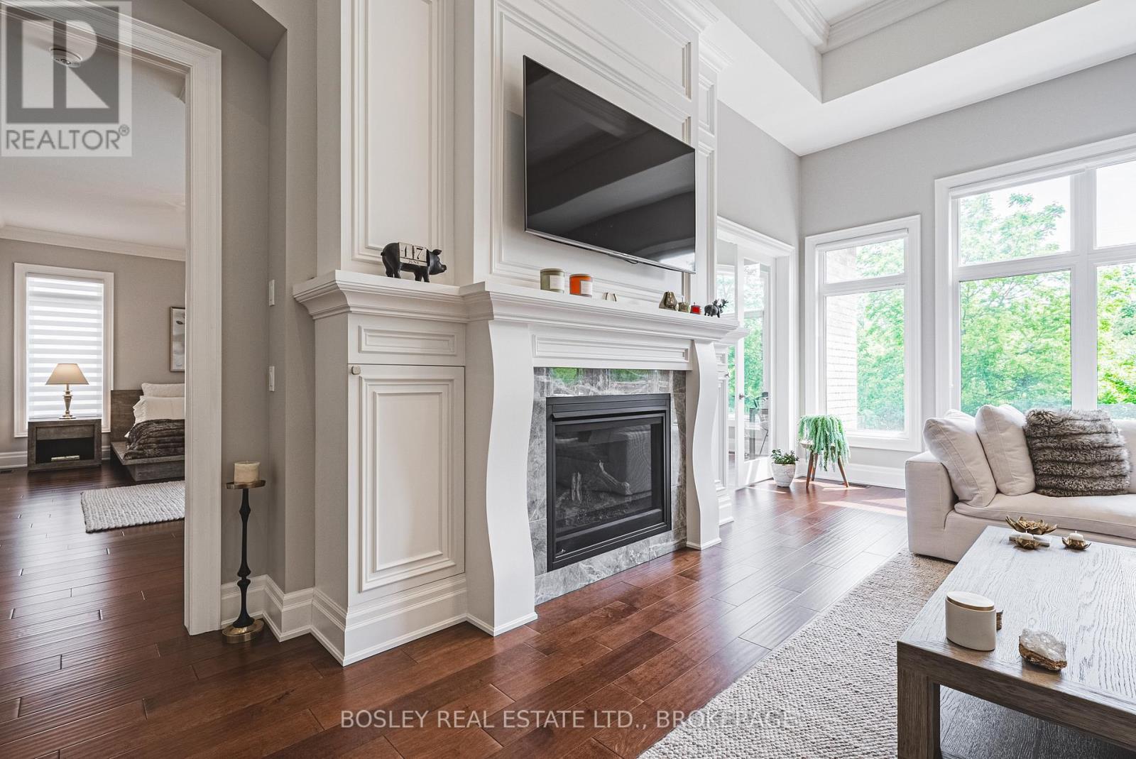 Custom Gas Fireplace with built ins - 32 Philmori Boulevard, Pelham (Fonthill), ON - Indoor Photo Showing Living Room With Fireplace