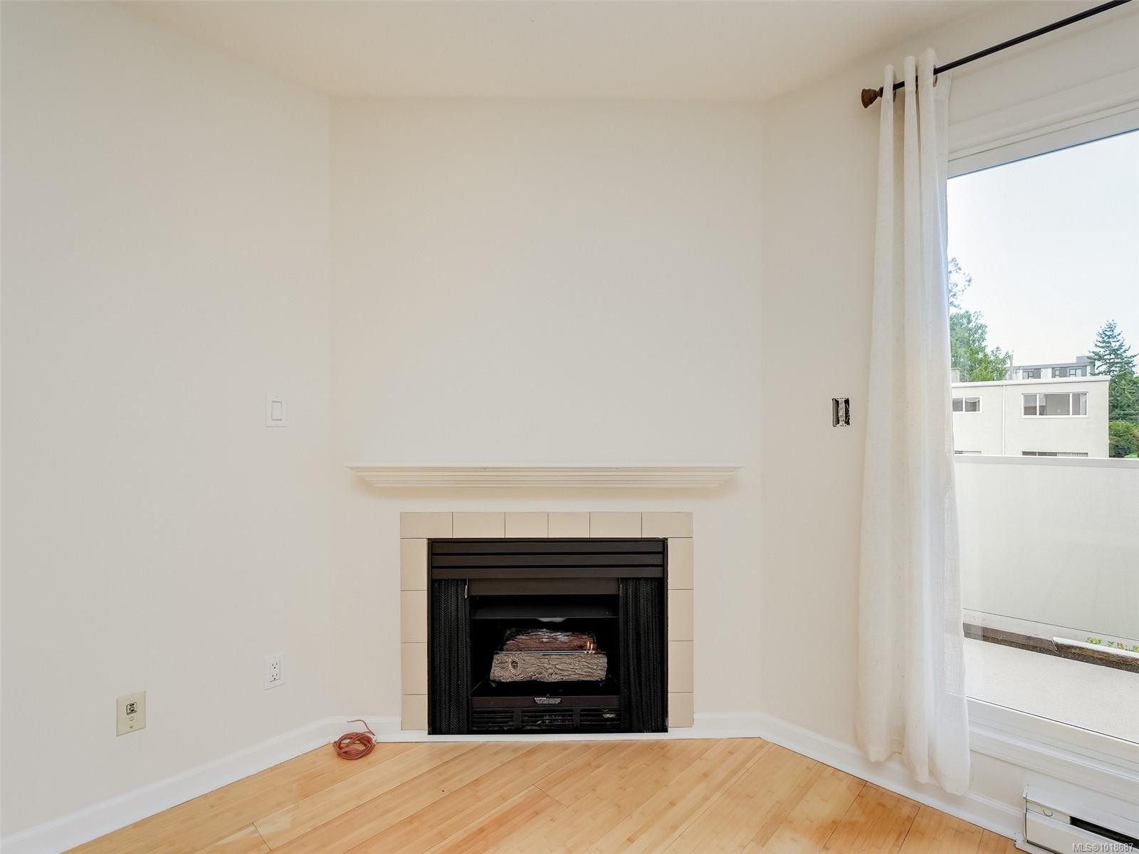 405-2529 Wark St, Victoria, BC - Indoor Photo Showing Living Room With Fireplace