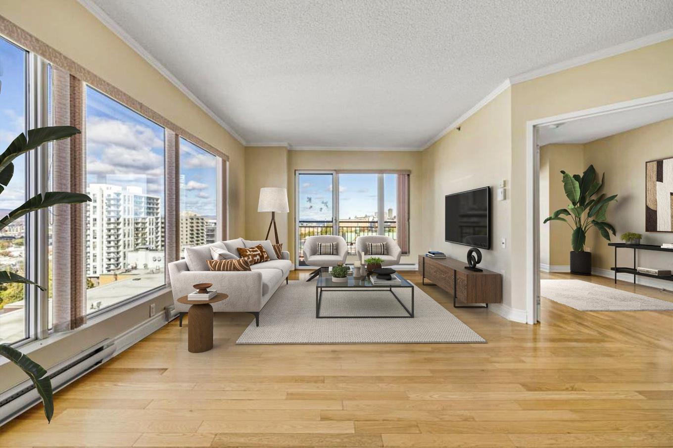 Living room - 1102-1300 Ch. Ste-Foy, Québec (La Cité-Limoilou), QC - Indoor Photo Showing Living Room