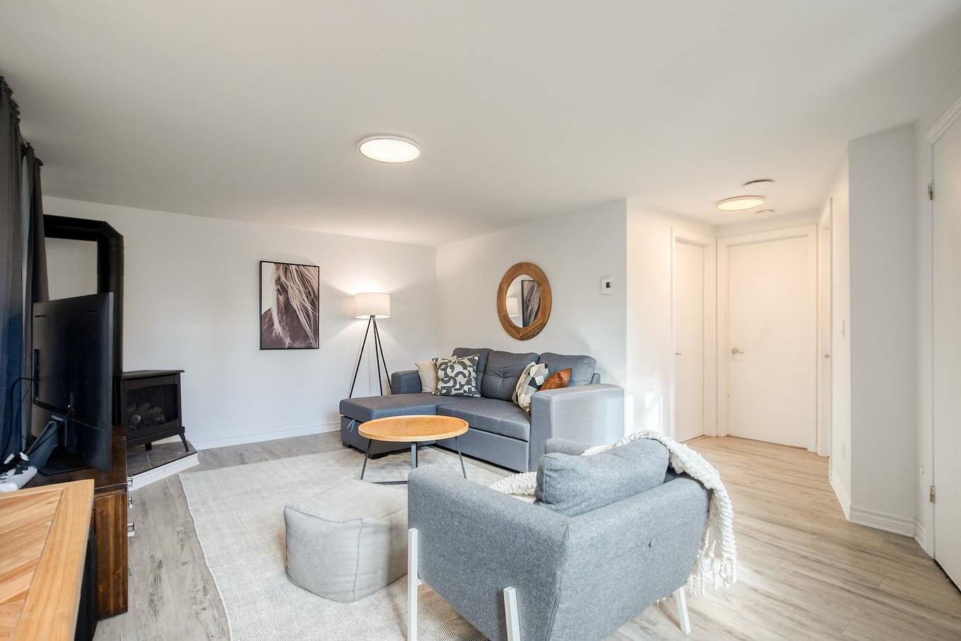 Family room - 1387 Rue Du Bonheur, Saint-Alexandre, QC - Indoor Photo Showing Living Room With Fireplace
