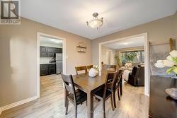 Dining room combines with living room kitchen -