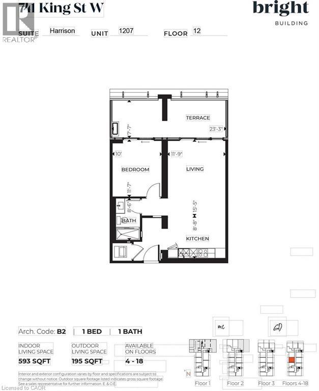 Floor plan - 741 King Street W Unit# 1207, Kitchener, ON - Other