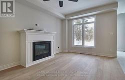 Gas fireplace in living room -