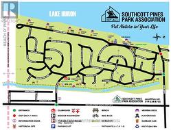 Southcott Pines Map w/ Beach Access Points -