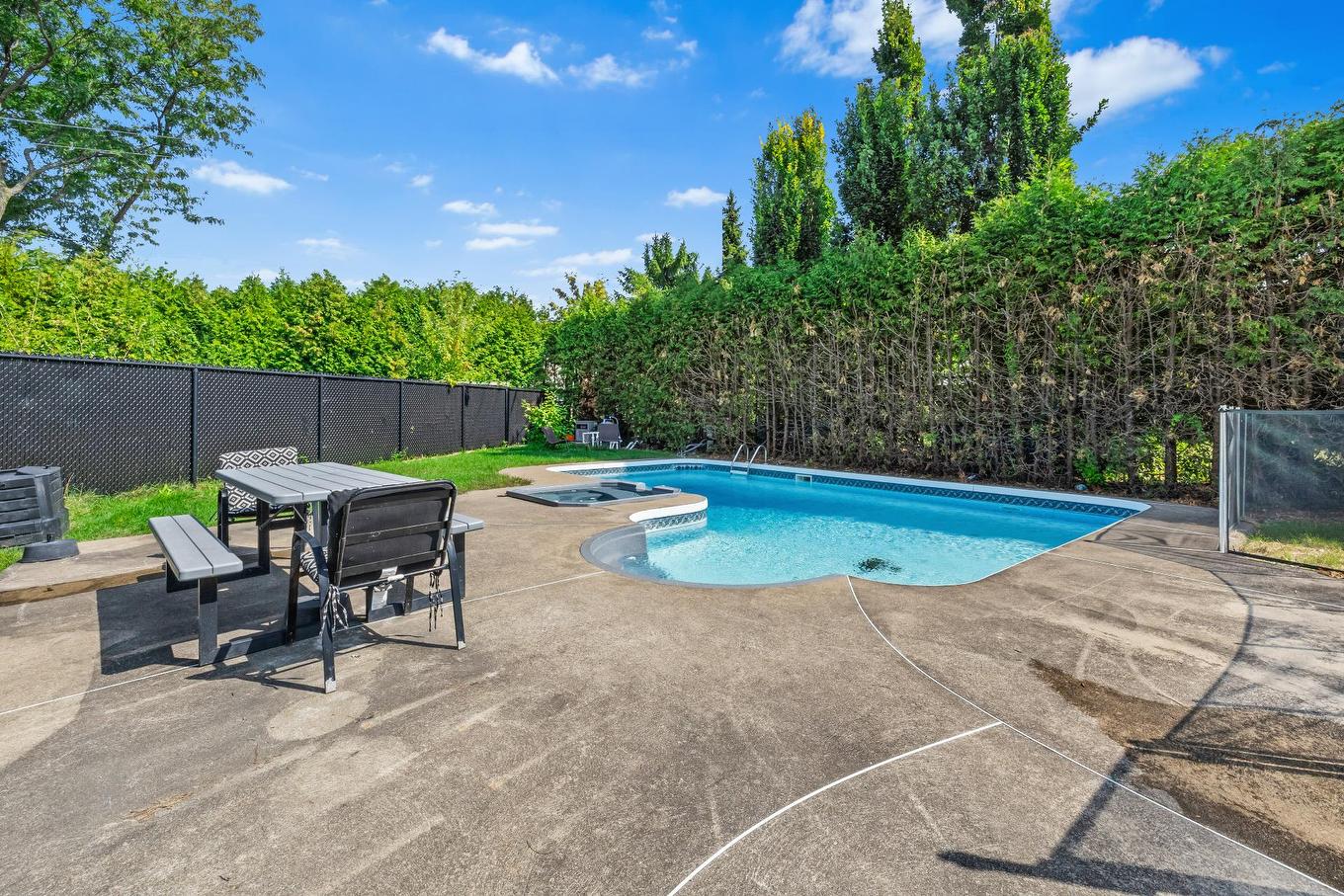 Backyard - 8235 Av. Oceanie, Brossard, QC - Outdoor With In Ground Pool With Backyard