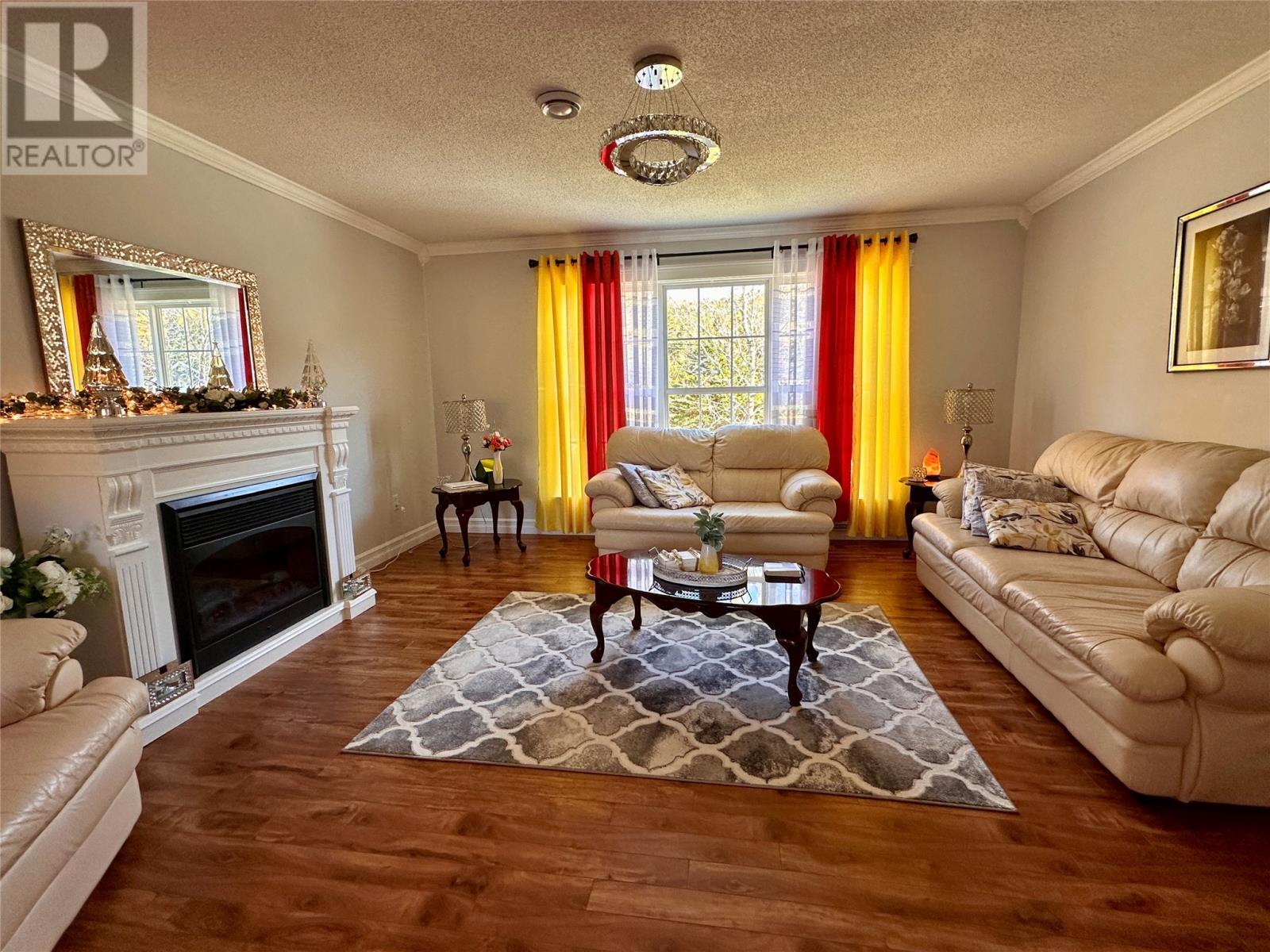130 Main Road, Rushoon, NL - Indoor Photo Showing Living Room With Fireplace