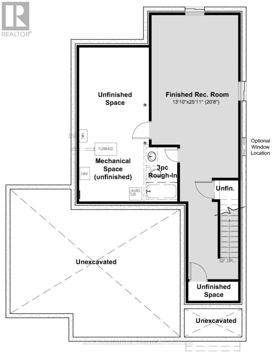 Builder Floor Plan-Basement - 123 Chandelle Private, Ottawa, ON - Other
