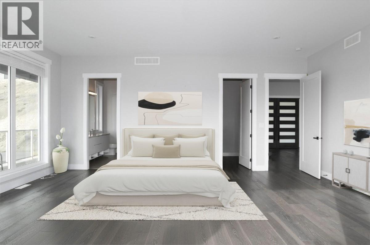 Principal Bedroom - Virtually Staged - 1410 Mine Hill Lane, Kelowna, BC - Indoor Photo Showing Bedroom