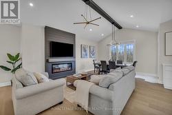 Spacious living room ft. electric fireplace -