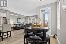 Kitchen view into living room -