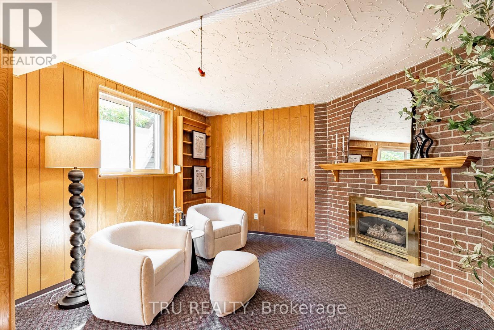 55 Amos Avenue, Waterloo, ON - Indoor Photo Showing Other Room With Fireplace