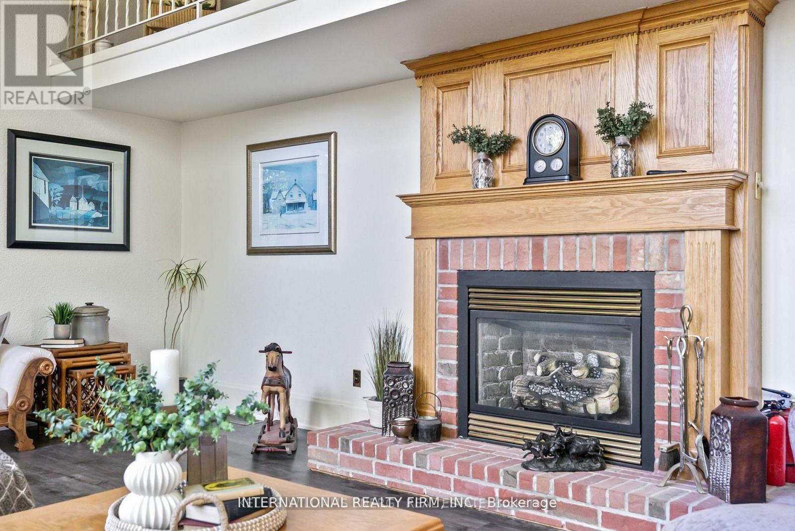 138 Columbus Road W, Oshawa, ON - Indoor Photo Showing Living Room With Fireplace
