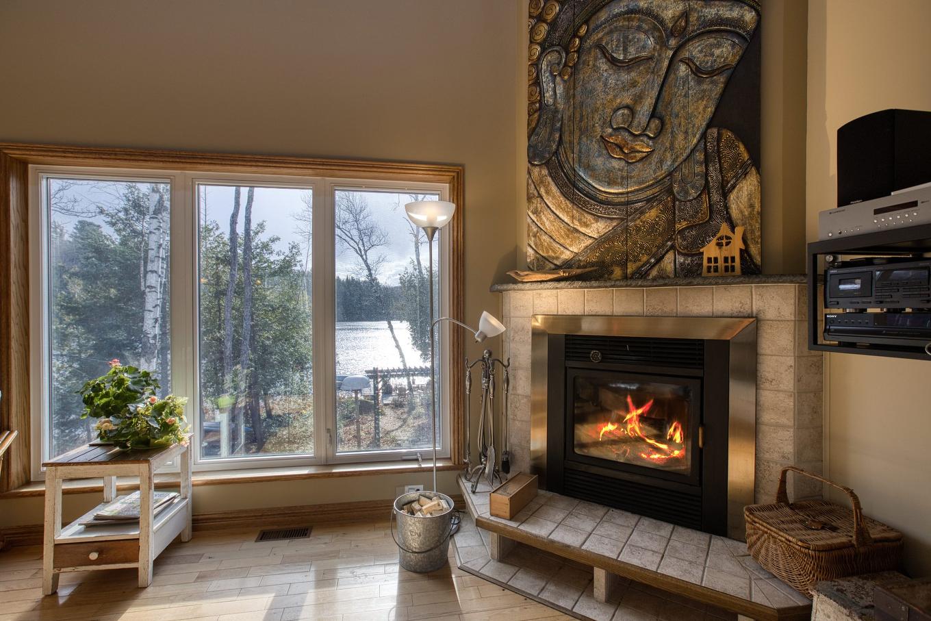 Salon - 39 Rue Tracy, Saint-Hippolyte, QC - Indoor Photo Showing Living Room With Fireplace