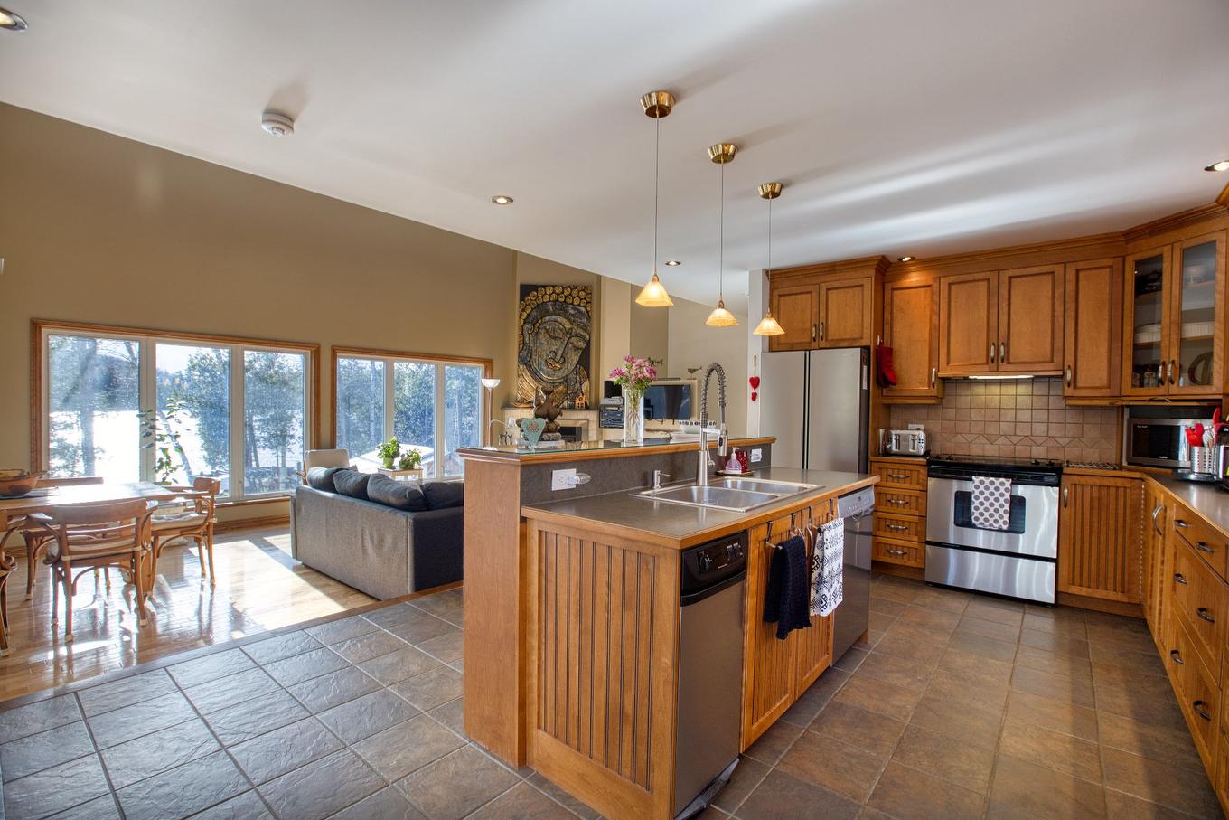 Cuisine - 39 Rue Tracy, Saint-Hippolyte, QC - Indoor Photo Showing Kitchen With Double Sink