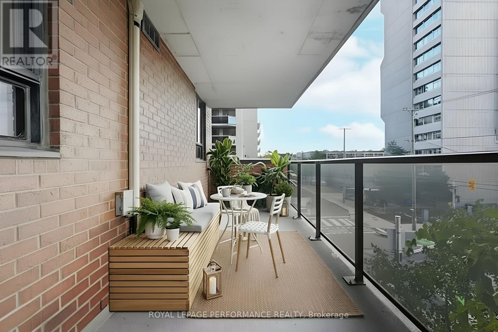 This photograph is virtually staged - 308 - 475 Laurier Avenue W, Ottawa, ON - Outdoor With Balcony With Exterior