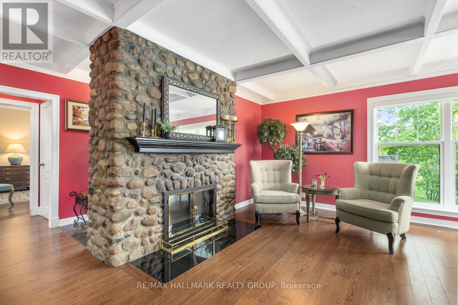 1 Rideau Glen Drive, Ottawa, ON - Indoor Photo Showing Living Room With Fireplace