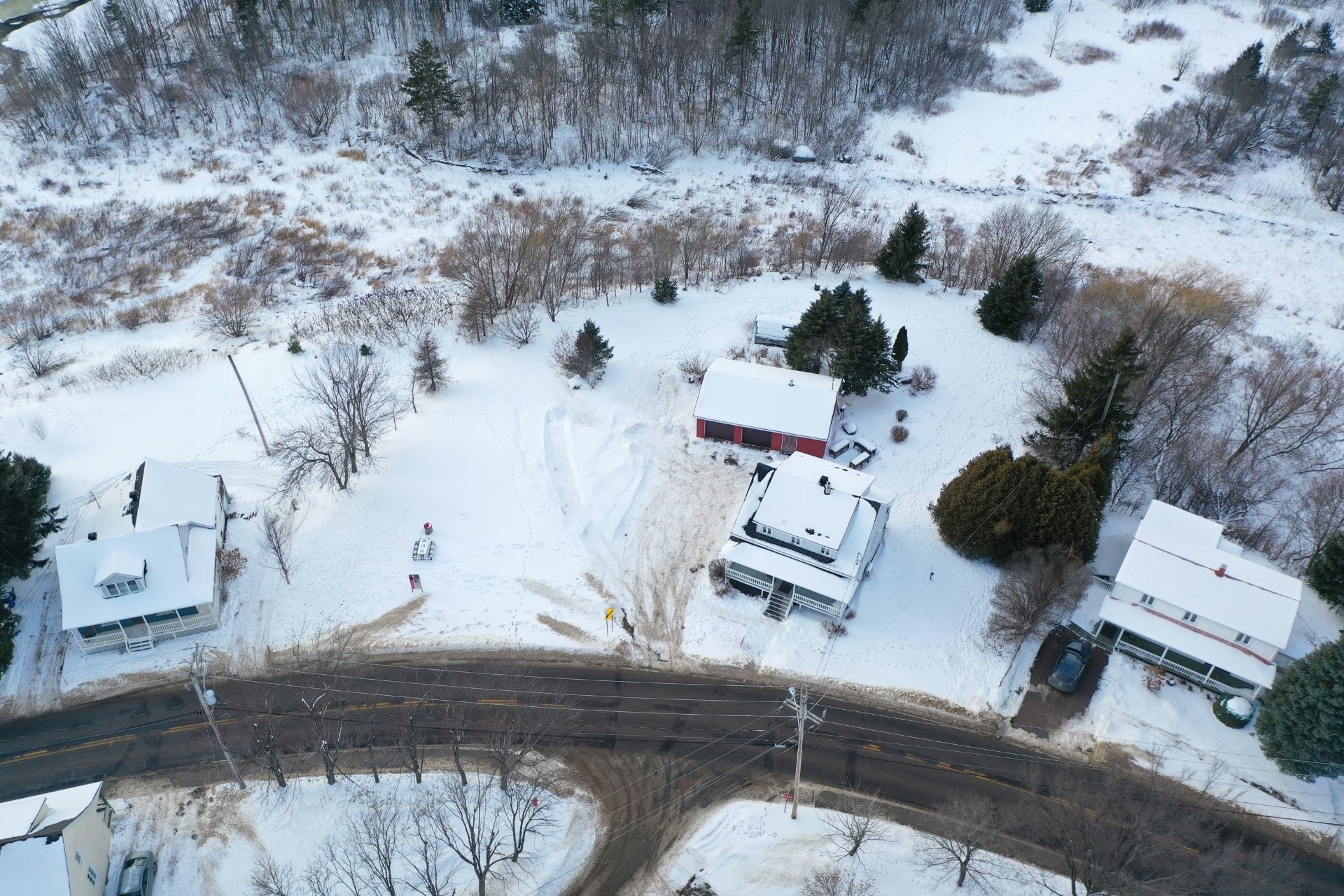 Aerial View - 267 Boul. Bégin, Saint-Pacôme, QC - Outdoor With View