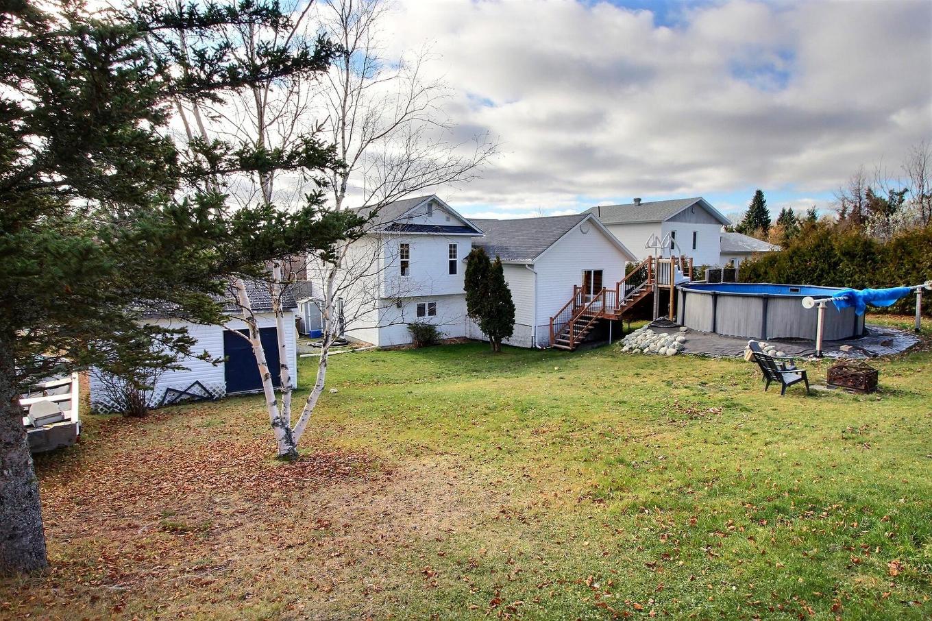 Back facade - 13 Rue Desjardins, Rouyn-Noranda, QC - Outdoor With Above Ground Pool