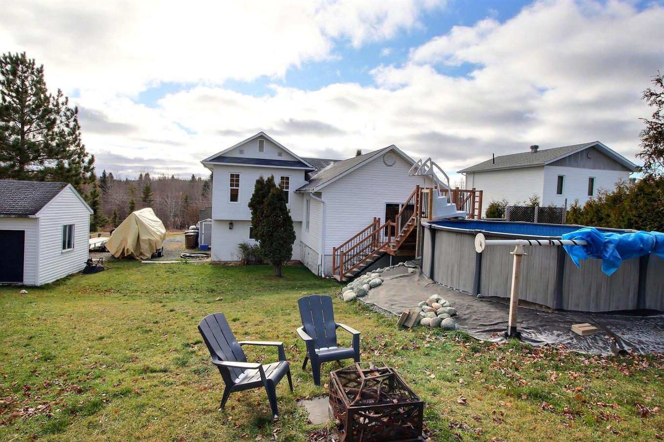 Overall view - 13 Rue Desjardins, Rouyn-Noranda, QC - Outdoor With Above Ground Pool